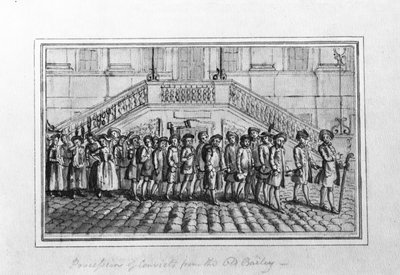 Procession of Convicts from the Old Bailey, c.1750-1800 by English School